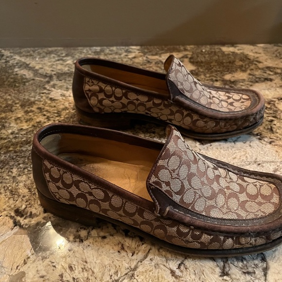 Brown Coach Monogram Loafers - Picture 3 of 7